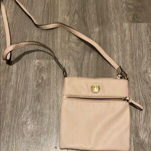 Tommy John Cream Crossbody Bag with Gold-Tone Closure